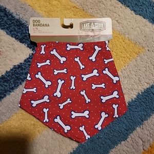 NWT Lake & Trail Dog L/XL Red & White & Blue Bandana Bones 4th Of July